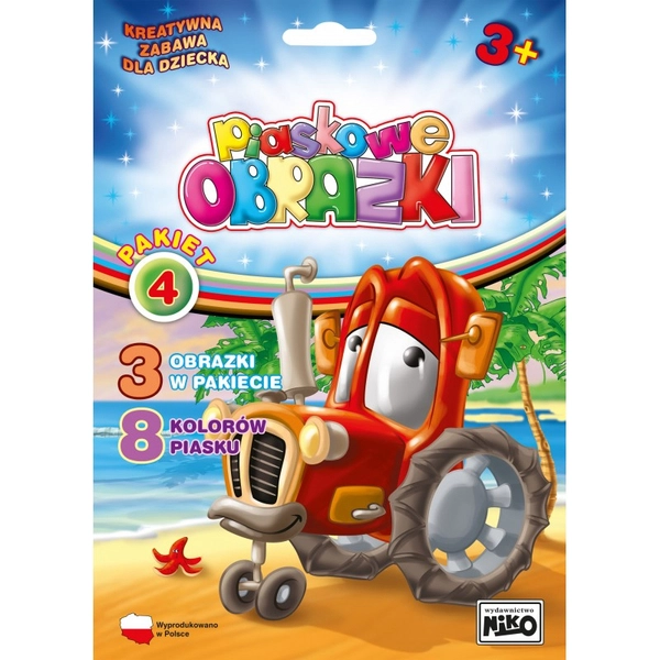 Zestaw kreatywny dla dzieci Piaskowe obrazki: Pakiet 4 Traktor