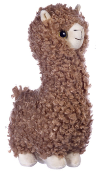 Brązowa maskotka pluszowa Lama alpaka Duże oczy 57 cm