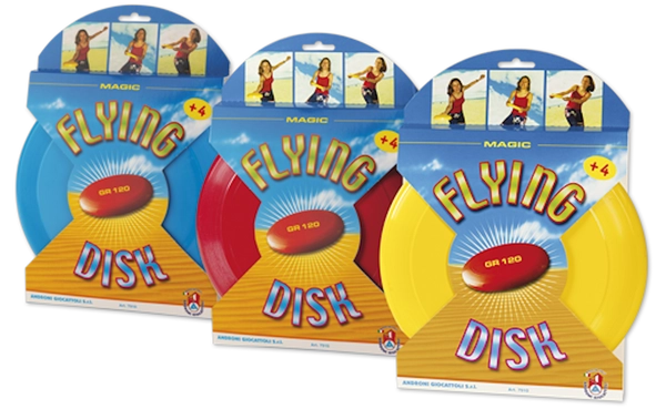 Androni, Zabawka na plażę Dysk do rzucania Frisbee GR 120, wyprodukowana we Włoszech, dla chłopca i dziewczynki