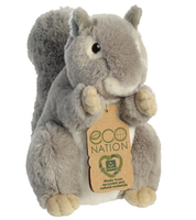 ZWIERZAKI: Aurora World, Maskotka pluszowa Wiewiórka, 20 cm, seria Eco Nation, wysoka jakość, bardzo miły plusz, dla dzieci w wieku 0+