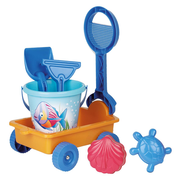 Androni, Włoskie zabawki do piasku, Przyczepka i foremki, Crazy Fish 69