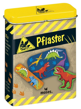 Dinozaury Plasterki z dinozaurami w metalowym pudełeczku