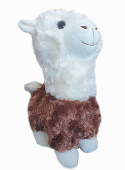 Biało brązowa lama alpaka - maskotka pluszowa - 27 cm B