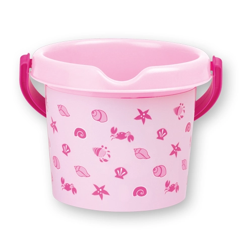 Zabawki do piasku, Różowe wiaderko do piasku Sea Shell 92, wysoka jakość wykonania, włoski producent