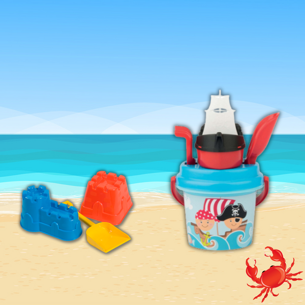 Zestaw zabawek do piasku Pirat + Zamek – kreatywna zabawa na plaży i w piaskownicy | Androni Giocattoli