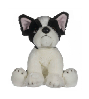 ZWIERZAKI: pluszowy piesek boston terrier, maskotka 25/18 cm