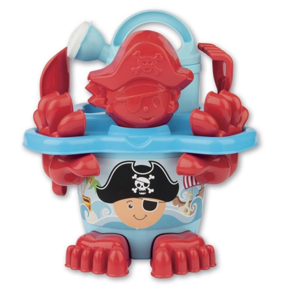 Androni, Zestaw na plażę Mały Pirat dla chłopca 16, wyprodukowane we Włoszech, bezpieczny plastik,, wysoka jakość, do piaskownicy, 12 elementów