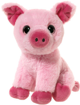 Heunec, Miasnimo, Różowa pluszowa świnka - maskotka, 17 cm, plastikowe oczka, miły plusz, wiek dziecka 0+